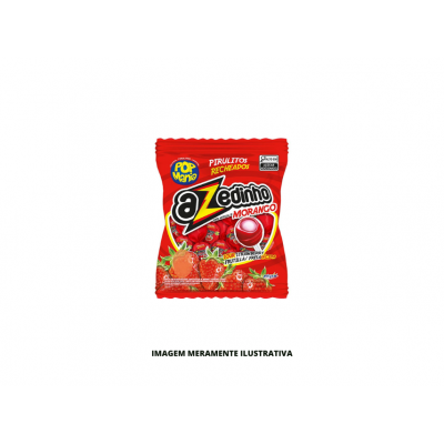 PIRULITO POP MANIA AZEDINHO MORANGO RICLAN 600G